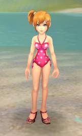 画像ギャラリー No.004のサムネイル画像 / 「デーモンハンティング」アイテムモールでドット柄の「水着ピンク」が販売開始