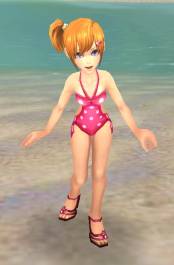 画像ギャラリー No.006のサムネイル画像 / 「デーモンハンティング」アイテムモールでドット柄の「水着ピンク」が販売開始