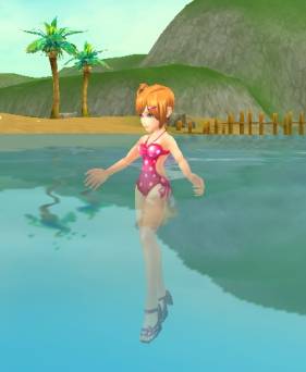 画像ギャラリー No.010のサムネイル画像 / 「デーモンハンティング」アイテムモールでドット柄の「水着ピンク」が販売開始