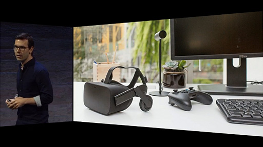 画像ギャラリー No.007のサムネイル画像 / 「Oculus Rift」の製品版実機が公開。仮想世界のオブジェクトに触れられる両手用入力デバイス「Oculus Touch」の存在も明らかに