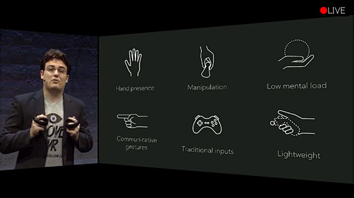 画像ギャラリー No.009のサムネイル画像 / 「Oculus Rift」の製品版実機が公開。仮想世界のオブジェクトに触れられる両手用入力デバイス「Oculus Touch」の存在も明らかに