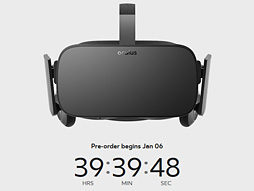 画像集#002のサムネイル/「Oculus Rift」製品版は日本時間1月7日1：00予約受付開始。第1四半期中に発売予定