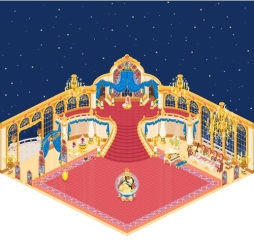 画像ギャラリー No.002のサムネイル画像 / 「LINE プレイ」にディズニー映画「美女と野獣」モチーフの公式スクエアが登場