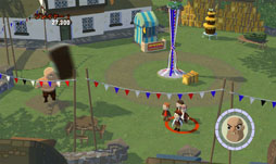 画像ギャラリー No.005のサムネイル画像 / 「バイキングぽいぽい!!」日本からの要望で制作されたキャラクター「オヤジ」を公開。額にネクタイを巻き,千鳥足で歩く酔っ払いのサラリーマンだ