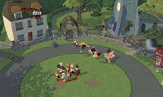 画像ギャラリー No.009のサムネイル画像 / 「バイキングぽいぽい!!」日本からの要望で制作されたキャラクター「オヤジ」を公開。額にネクタイを巻き,千鳥足で歩く酔っ払いのサラリーマンだ