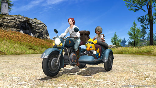 画像ギャラリー No.002のサムネイル画像 / 「FFXIV」に側車付き魔導二輪車やヒーロー気分を味わえるエモートなどが登場。ファンフェスティバルの開催記念アイテムが販売開始