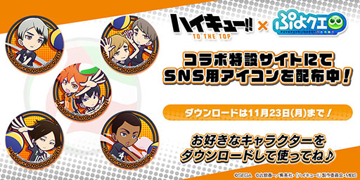 画像ギャラリー No.053のサムネイル画像 / 「ぷよぷよ!!クエスト」とアニメ「ハイキュー!!」コラボ第2弾が開幕。稲荷崎高校のメンバーたちが録り下ろしボイス付きで新登場