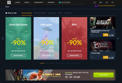 ���������꡼ No.002�Υ���ͥ������ / GoG.com�Υӥå������뤬���ϡ��ֲ���FPS���꡼����1�ơ�Serious Sam: The First Encounter�פ����ָ����̵���ۿ���