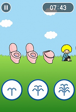 画像ギャラリー No.002のサムネイル画像 / 温水洗浄便座で水のリレー。スマートフォン向けアクション「とばせ!噴水トイレ」を紹介する「(ほぼ)日刊スマホゲーム通信」第240回