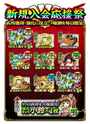 画像ギャラリー No.001のサムネイル画像 / 「蒼の三国志」で全プレーヤーが対象のログインキャンペーン実施