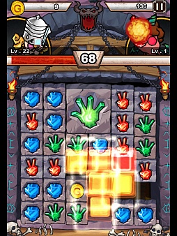 画像ギャラリー No.009のサムネイル画像 / 独特のプレイ感覚にハマる。iOS向けパズル「少女と騎士とじゃんけんぽん:ダンジョンブロック」を紹介する「(ほぼ)日刊スマホゲーム通信」第202回