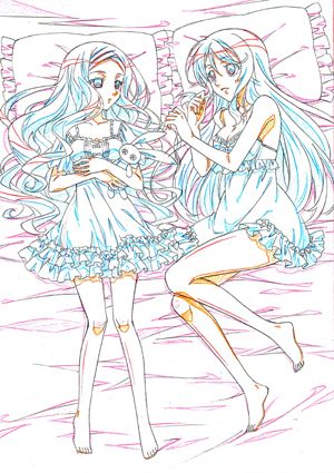 画像ギャラリー No.005のサムネイル画像 / 「MIND≒0(マインド/ゼロ)」,店舗別特典用イラストラフ5種類が公開に。ゲーム中とは違った雰囲気の学生服/ネグリジェ/ビキニ/着物姿をお披露目