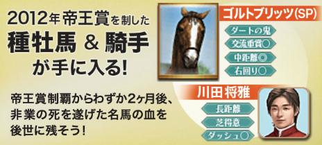 ���������꡼ No.022�Υ���ͥ������ / PS Vita�ǡ�Winning Post 7 2013�פ�����ȯ�䡣������ץ쥤����Ω�ĥ���������ɥ���ƥ���ۿ���������ƥ����ϤȤΥ���ܴ�褬���餫��