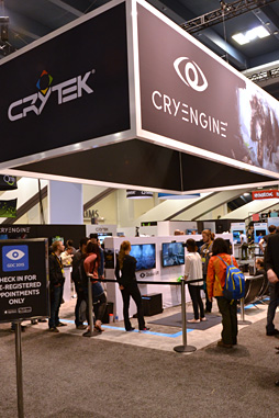 画像集 No.008のサムネイル画像 / ［GDC 2015］Crytekの2015年は仮想現実とAndroid TVにフォーカス。ブースでCEOに話を聞きつつ，恐竜と戯れてきた