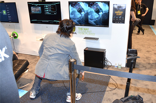 画像集 No.010のサムネイル画像 / ［GDC 2015］Crytekの2015年は仮想現実とAndroid TVにフォーカス。ブースでCEOに話を聞きつつ，恐竜と戯れてきた