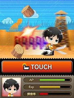 画像ギャラリー No.003のサムネイル画像 / 「進撃の巨人 -反撃の翼-」がGREEで配信。奇行種の「田中巨人」を倒そう