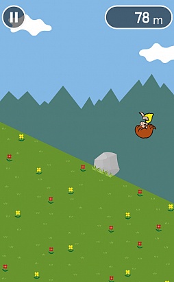 画像ギャラリー No.008のサムネイル画像 / 全力坂……転がり。スマートフォン向けアクションゲーム「コロガール」を紹介する「(ほぼ)日刊スマホゲーム通信」第227回