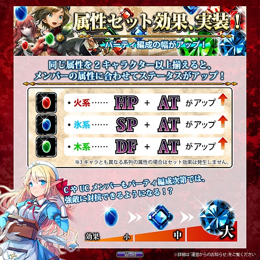 画像ギャラリー No.003のサムネイル画像 / 「ニーベルンゲン戦記」,パーティ編成の幅が広がる「属性セット効果」が実装