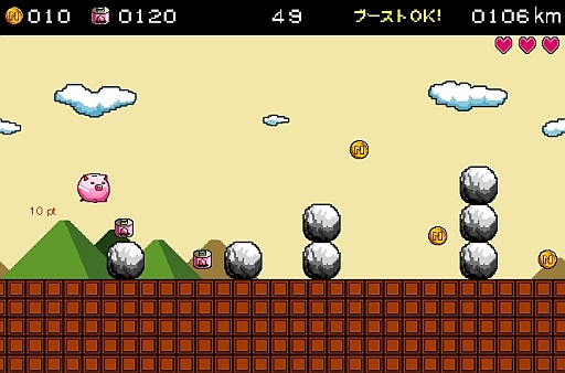 画像ギャラリー No.001のサムネイル画像 / 「Momoiro☆Billionaire」,ティザーサイトでミニゲーム「走れ!ピグー」を公開