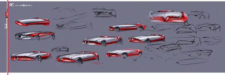 画像ギャラリー No.011のサムネイル画像 / 「グランツーリスモ6」，「ビジョン・グランツーリスモ」の独創的なコンセプトスケッチが多数公開。進化した「レッドブルX2014」の姿もお披露目