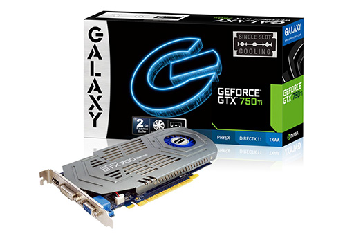 画像集#001のサムネイル/GALAXY,1スロット仕様のGTX 750 TiとファンレスのGT 720カードを発売