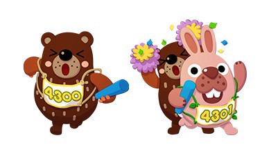 画像ギャラリー No.001のサムネイル画像 / 「LINE ポコパン」世界累計4300万DLを達成。記念動物「ポコリンカー」などを配布