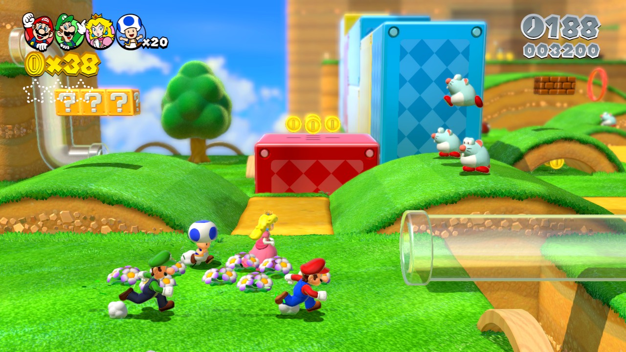 画像集 011 13 3dマリオの新作wii U スーパーマリオ 3dワールド が13年末発売予定 マリオ ルイージ ピーチ キノピオで最大4人のマルチプレイが可能 新しいパワーアップは ネコマリオ