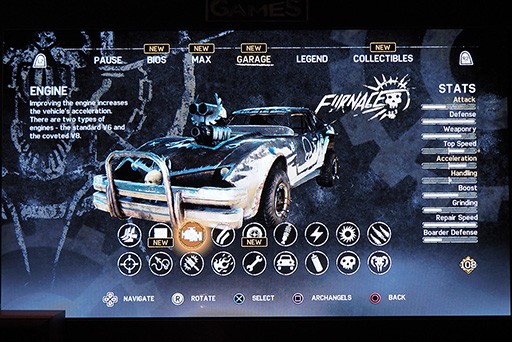 Tgs 15 V8エンジンもカスタマイズできる 10月1日発売予定の世紀末カーアクション マッドマックス を体験してみた Tgs 15 V8エンジンもカスタマイズできる 10月1日発売予定の世紀末カーアクション マッドマックス を体験してみた