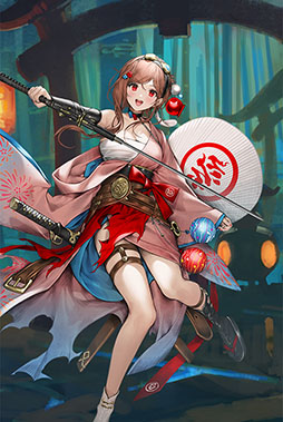 画像ギャラリー No.001のサムネイル画像 / 「チェンクロ」,火焔自在の浴衣 カナリアが登場するフェスを8月20日まで開催中