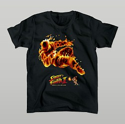 画像ギャラリー No.003のサムネイル画像 / 「ストII」ヨガフレイムとサイコクラッシャーのダメージ柄Tシャツ＆トートバッグ登場