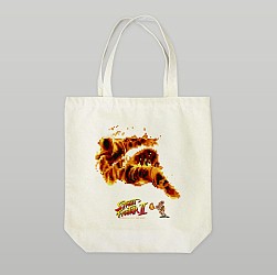 画像ギャラリー No.004のサムネイル画像 / 「ストII」ヨガフレイムとサイコクラッシャーのダメージ柄Tシャツ＆トートバッグ登場