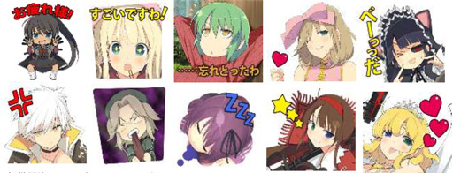 画像ギャラリー No.002のサムネイル画像 / 「閃乱カグラ」,LINEスタンプが本日配信開始。可愛いキャラクターがLINEスタンプになって登場