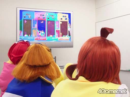 画像集#007のサムネイル/「ぷよぷよテトリス」の対戦の魅力を伝えるべく,アルル,アミティ,りんごの3人が,4Gamer編集部にやって来た! 記事掲載を賭けた勝負の行方は……?