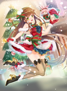 画像ギャラリー No.004のサムネイル画像 / 「アンジュ・ヴィエルジュ 〜ガールズバトル〜」でクリスマスイベントがスタート。サンタコスチュームをまとった5名のビジュアルを掲載