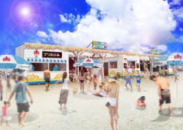 画像ギャラリー No.002のサムネイル画像 / 「モンスト海の家」が8月5日から31日までの期間限定で逗子海岸にオープン