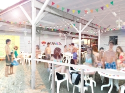 画像ギャラリー No.003のサムネイル画像 / 「モンスト海の家」が8月5日から31日までの期間限定で逗子海岸にオープン