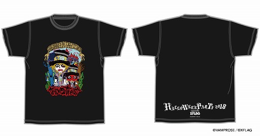 画像ギャラリー No.001のサムネイル画像 / 「HALLOWEEN PARTY 2018」でHYDEとオラゴンをモチーフにしたコラボTシャツが販売