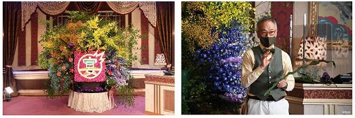 画像ギャラリー No.001のサムネイル画像 / トップフラワーデザイナー・新井光史氏が「モンスト」の8周年記念イベントでフラワーアートを制作