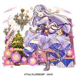 画像ギャラリー No.003のサムネイル画像 / 「モンスト」×「リゼロ」コラボ,2022年12月16日より開始。エミリア,レム,ラムが描き下ろしクリスマス衣装で登場