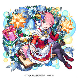 画像ギャラリー No.007のサムネイル画像 / 「モンスト」×「リゼロ」コラボ,2022年12月16日より開始。エミリア,レム,ラムが描き下ろしクリスマス衣装で登場