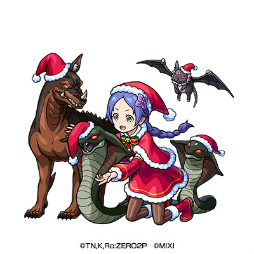 画像ギャラリー No.010のサムネイル画像 / 「モンスト」×「リゼロ」コラボ,2022年12月16日より開始。エミリア,レム,ラムが描き下ろしクリスマス衣装で登場