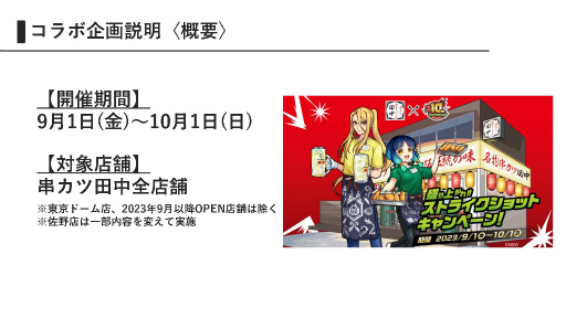 画像ギャラリー No.024のサムネイル画像 / 「モンスト」×串カツ田中のコラボ「盛り上がれ!! ストライクショットキャンペーン!」は9月1日スタート。メニューや特典,Web限定ガチャを紹介
