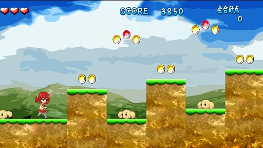 画像ギャラリー No.003のサムネイル画像 / キュートなリンゴさんの大冒険活劇!? スマホ向けジャンプアクション「リンゴさんのジャンプアクション」を紹介する「(ほぼ)日刊スマホゲーム通信」第384回