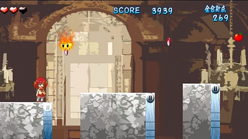 画像ギャラリー No.008のサムネイル画像 / キュートなリンゴさんの大冒険活劇!? スマホ向けジャンプアクション「リンゴさんのジャンプアクション」を紹介する「(ほぼ)日刊スマホゲーム通信」第384回