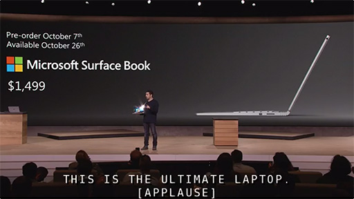 画像集 No.009のサムネイル画像 / Microsoftの隠し球は2-in-1 PC「Surface Book」！ キーボードドック側に“外付けGeForce”を搭載できる仕様で1499ドルから