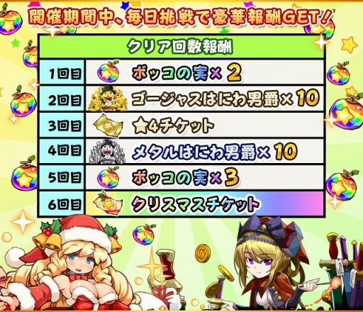 画像ギャラリー No.002のサムネイル画像 / 「フルボッコヒーローズX」，1日1回だけ挑戦できる「クリスマスクエスト」が登場