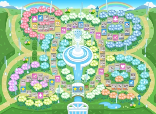 画像集#001のサムネイル/「いただきストリートfor au」に“あじさい”と“虹”をイメージした新マップが追加