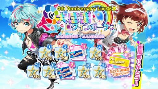 画像ギャラリー No.013のサムネイル画像 / 「Tokyo 7th シスターズ」,4th Anniversary Live記念のログインボーナスを10月19日より実施
