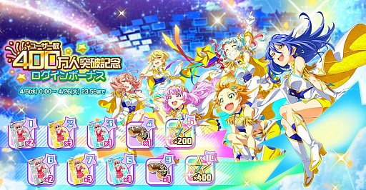 画像ギャラリー No.002のサムネイル画像 / 「Tokyo 7th シスターズ」,ユーザー数400万人突破記念キャンペーン実施