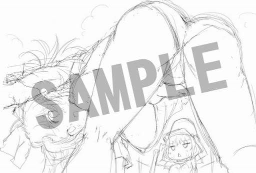 画像集#013のサムネイル/「デカ盛り 閃乱カグラ」,店舗別購入特典描き下ろしイラストのラフ画を公開